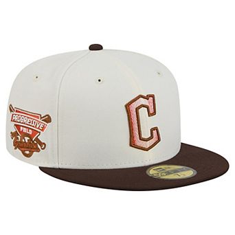 Men's New Era Natural/Brown Cleveland Guardians Pumpkin Spice 59FIFTY Fitted Hat