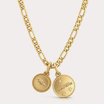 LUV AJ Baltimore Ravens Double Coin Logo Necklace