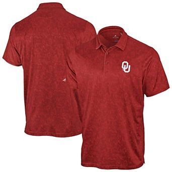 Men's Antigua Crimson Oklahoma Sooners Lush Polo
