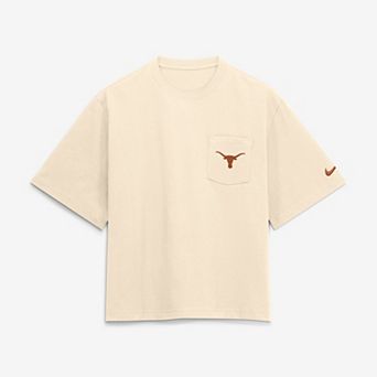 Women's Nike Natural Texas Longhorns Pocket Boxy T-Shirt