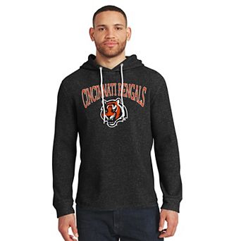 Men's Darius Rucker Collection by Fanatics Charcoal Cincinnati Bengals Waffle Knit Hooded Tri-Blend Long Sleeve T-Shirt