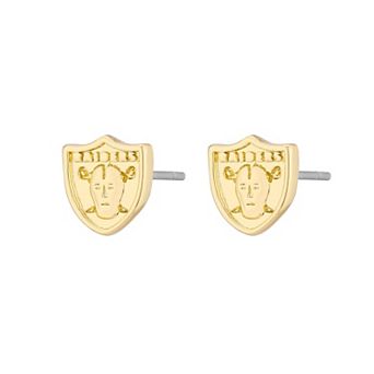 Women's LUV AJ Gold Las Vegas Raiders Logo Stud Earrings
