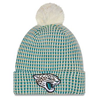 Youth New Era Teal Jacksonville Jaguars 2026 Rivalries Collection Sideline Cuffed Knit Hat with Pom