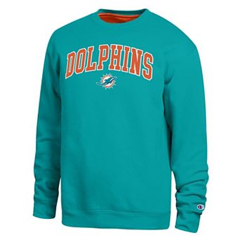 Men's Champion Aqua Miami Dolphins Contrast Lined Sweatshirt