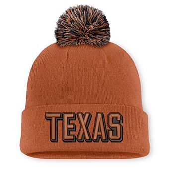 Unisex Nike Texas Orange Texas Longhorns Letter Mascot Knit Hat with Pom