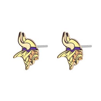 Women's LUV AJ Gold Minnesota Vikings Logo Stud Earrings