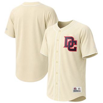 Men's Stitches Cream Washington Nationals Fashion Jersey