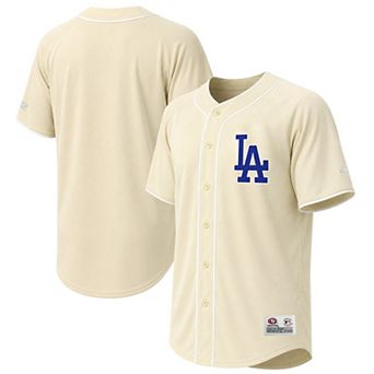 Men's Stitches Cream Los Angeles Dodgers Fashion Jersey