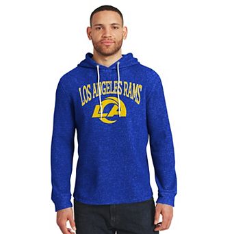Men's Darius Rucker Collection by Fanatics Royal Los Angeles Rams Waffle Knit Hooded Tri-Blend Long Sleeve T-Shirt