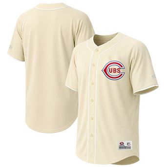 Men's Stitches Cream Chicago Cubs Fashion Jersey