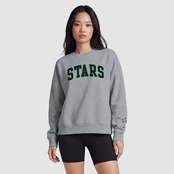 Women's Champion Heather Gray Dallas Stars Applique Crewneck Sweatshirt