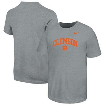 Youth Nike Gray Clemson Tigers Arched Name Drop T-Shirt