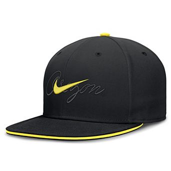 Men's Nike Black Oregon Ducks Dri-FIT Primetime Script Fitted Hat