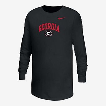 Youth Nike Black Georgia Bulldogs Arched Core Long Sleeve T-Shirt