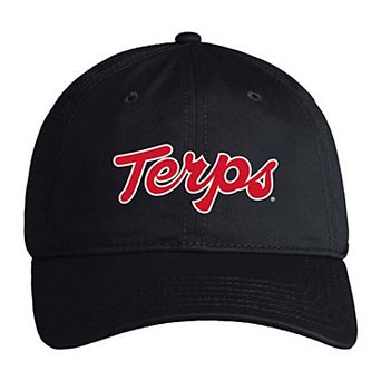 Unisex Under Armour Black Maryland Terrapins Washed Cotton Adjustable Hat
