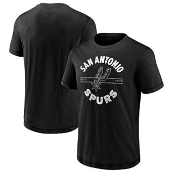 Men's Fanatics Black San Antonio Spurs Established Slub T-Shirt