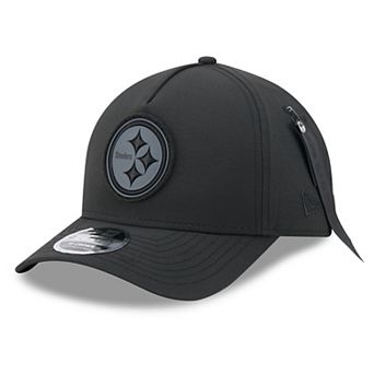 Men's New Era x Alpha Industries Black Pittsburgh Steelers A-Frame 9FORTY Adjustable Hat