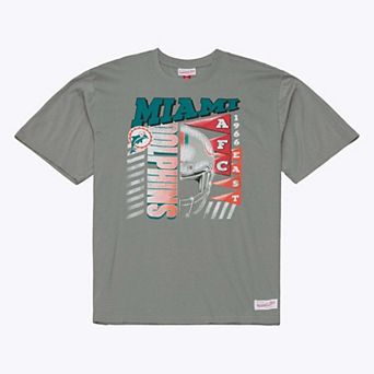Men's Mitchell & Ness Gray Miami Dolphins Core Essentials Street Graphic Short Sleeve T-Shirt