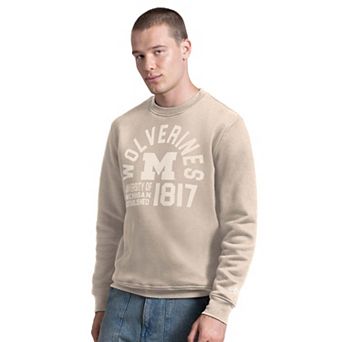 Men's Starter Tan Michigan Wolverines Post Game Sweatshirt
