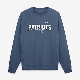 Men's Nike Blue New England Patriots Rivalries Collection Dri-FIT Crew Sweatshirt