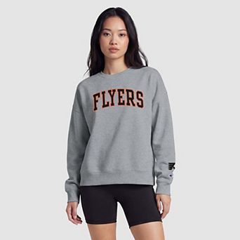 Women's Champion Heather Gray Philadelphia Flyers Applique Crewneck Sweatshirt