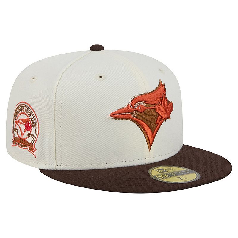 Men's New Era Natural/Brown Toronto Blue Jays Pumpkin Spice 59FIFTY Fitted Hat, Size: 8, Jay Beige