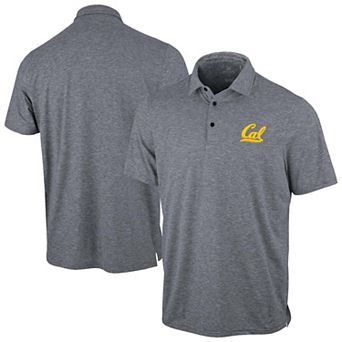 Men's Antigua Heather Navy Cal Bears Static Polo