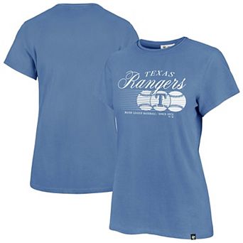 Women's '47 Blue Texas Rangers Speed Throw Frankie T-Shirt