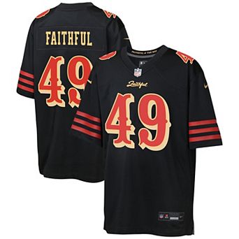 Youth Nike The Faithful Black San Francisco 49ers Rivalries Collection Game Jersey