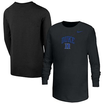 Youth Nike Black Duke Blue Devils Arched Core Long Sleeve T-Shirt