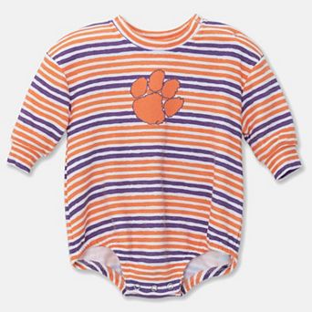 Newborn & Infant ZooZatz Orange Clemson Tigers Cozy Fleece Bodysuit