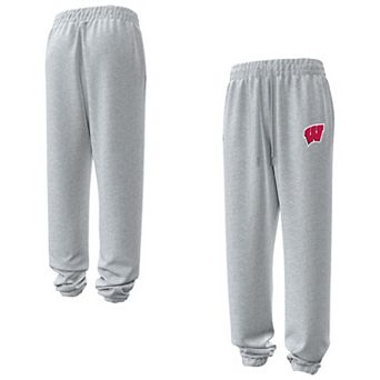 Women's Under Armour Heather Gray Wisconsin Badgers Icon Fleece Puddle Pants