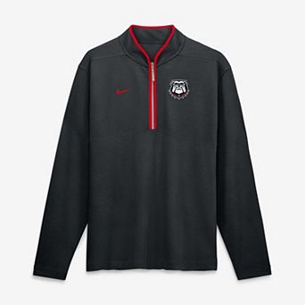 Men's Nike Black Georgia Bulldogs Courtside Victory Dri-FIT Half-Zip Pullover