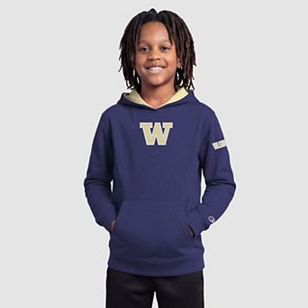 Youth Champion Purple Washington Huskies Fleece Hoodie