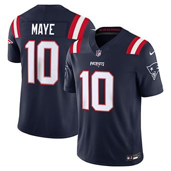 Men's Nike Drake Maye Navy New England Patriots Team Vapor F.U.S.E. Stitched Limited Jersey