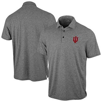 Men's Antigua Heather Black Indiana Hoosiers Static Polo
