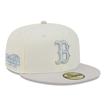 Men's New Era Natural Boston Red Sox Crisp Equinox World Series 59FIFTY Fitted Hat
