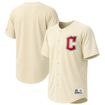 Men's Stitches Cream Cleveland Guardians Fashion Jersey