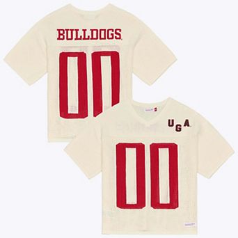 Unisex Mitchell & Ness Cream Georgia Bulldogs Retro Roots Sweater Jersey