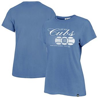 Women's '47 Blue Chicago Cubs Speed Throw Frankie T-Shirt