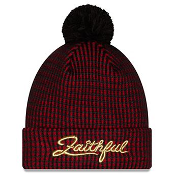 Youth New Era Black San Francisco 49ers 2026 Rivalries Collection Sideline Cuffed Knit Hat with Pom