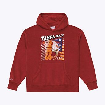 Men's Mitchell & Ness Red Tampa Bay Buccaneers Core Essentials Street Graphic Fleece Hoodie