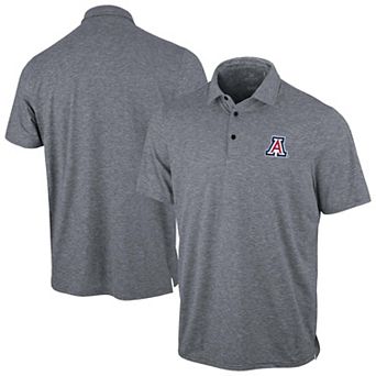 Men's Antigua Heather Gray Arizona Wildcats Static Polo