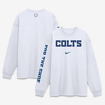 Men's Nike White Indianapolis Colts 2026 Rivalries Collection Max90 Long Sleeve T-Shirt