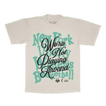 Unisex Playa Society Oatmeal New York Liberty We're Not Playing Around T-Shirt