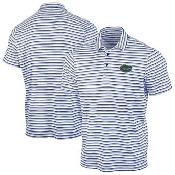 Men's Antigua Royal Florida Gators Space Stripe Polo