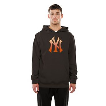 Men's New Era Brown New York Yankees Gradient Monogram Pullover Hoodie