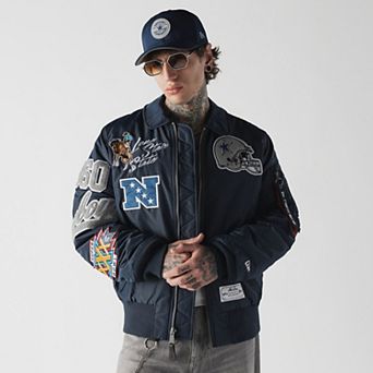 Men's New Era x Alpha Industries Navy Dallas Cowboys MA-1 Full-Zip Bomber Jacket