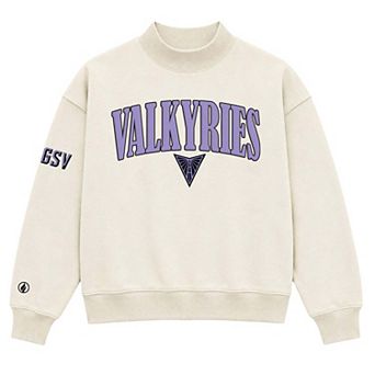Unisex FISLL Cream Golden State Valkyries Mock T-Neck Sweatshirt