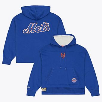 Women's Mitchell & Ness Royal New York Mets Cooperstown Collection Retro Roots Pullover Hoodie